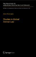 Studies in Global Animal Law